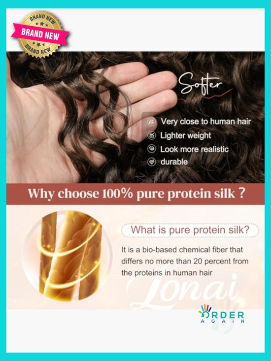 Clip in Hair Extensions 26 Inch Long Protein Silk Curly Hairpieces for Women main image 4